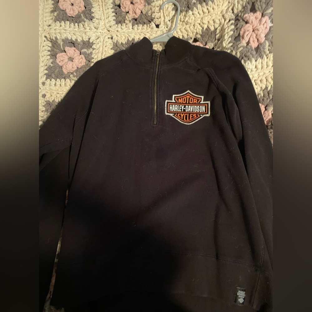 Black Harley Davidson Quarter Zip